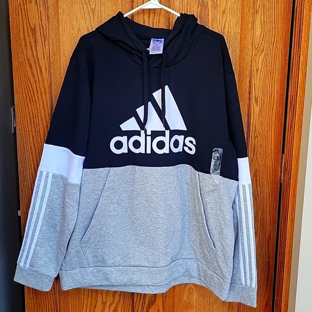 Adidas Black and Gray Hoodie